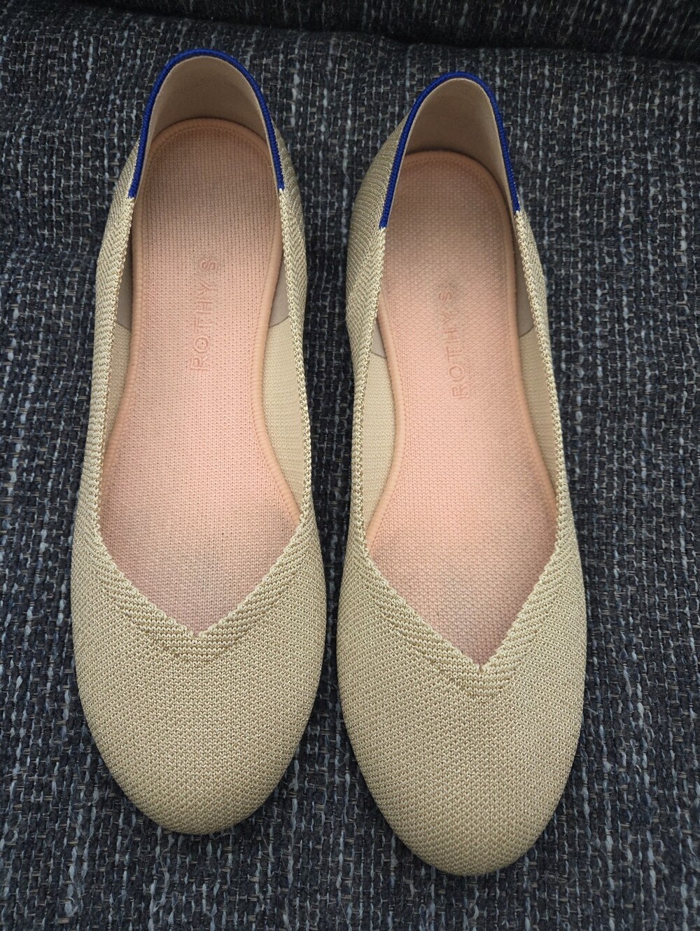 Metallic Gold Rothy's Flats Size 10